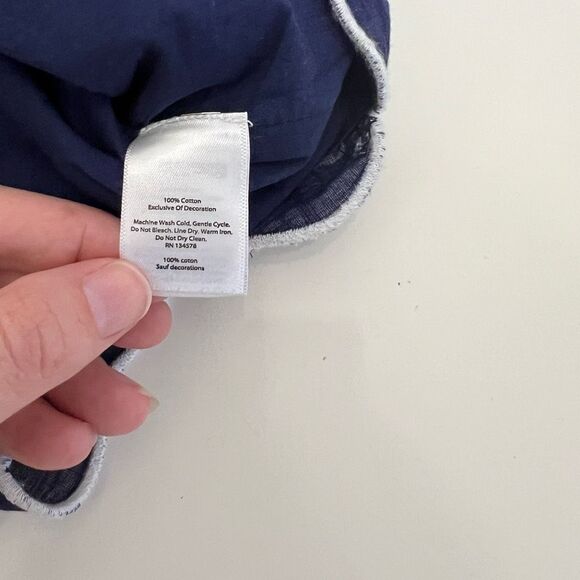 Vineyard Vines Womens Navy Strapless Ruffled Scalloped Romper Size Medium NWT - Picture 4 of 4